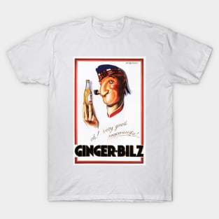 GINGER BILZ Vintage Soda Beverage Advertisement by Achille Mauzan Lithograph T-Shirt